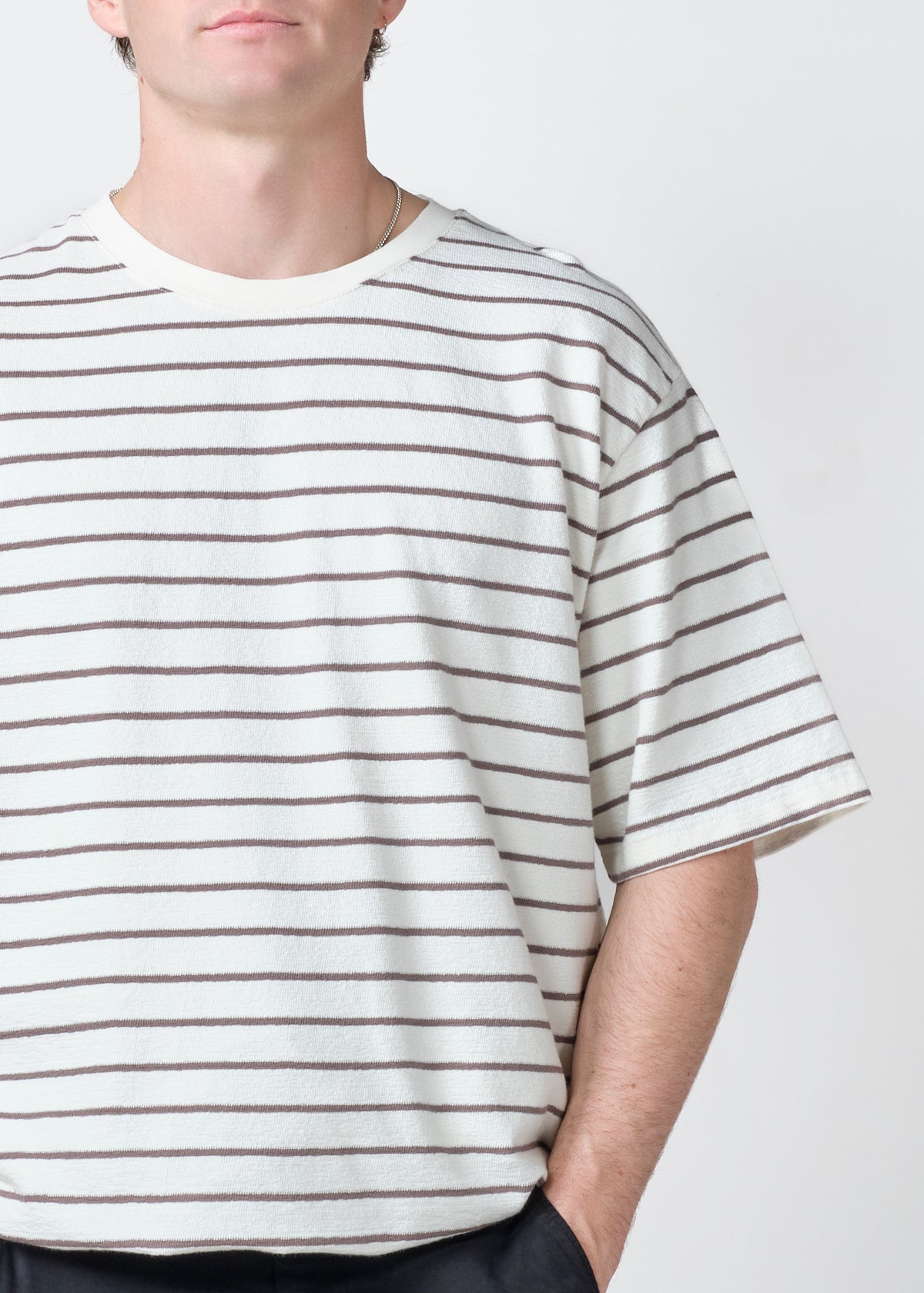 Klitmøller Collective ApS Peter tee T-Shirts Cream/taupe