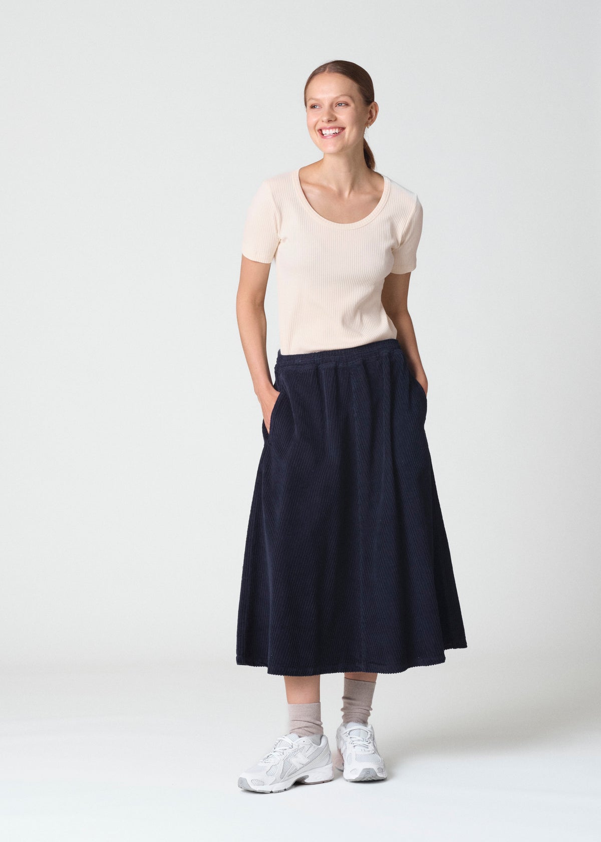 Klitmøller Collective ApS Ramona cord skirt Skirts Navy