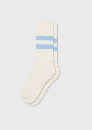 Klitmøller Collective ApS Retro cotton sock Socks Cream/light blue