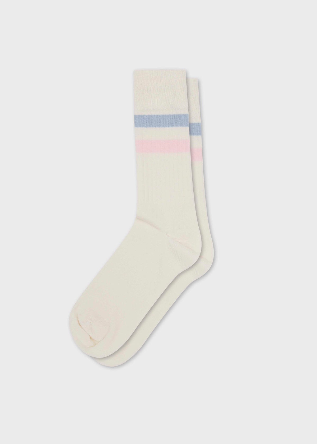 Klitmøller Collective ApS Retro cotton sock Socks Cream/light blue/rose