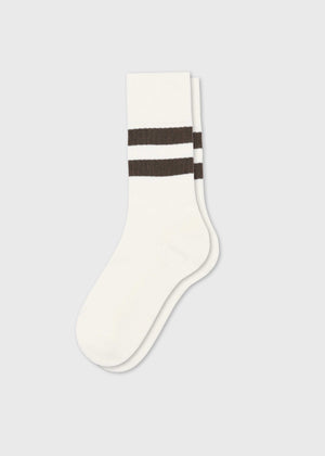 Klitmøller Collective ApS Retro cotton sock Socks Cream/taupe