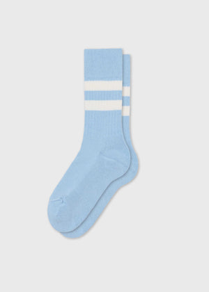 Klitmøller Collective ApS Retro cotton sock Socks Light blue/cream