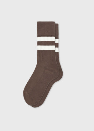 Klitmøller Collective ApS Retro cotton sock Socks Taupe/cream