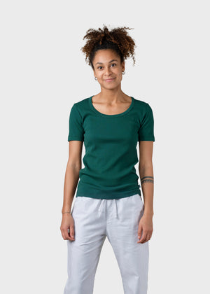 Klitmøller Collective ApS Rib tee T-Shirts Moss Green