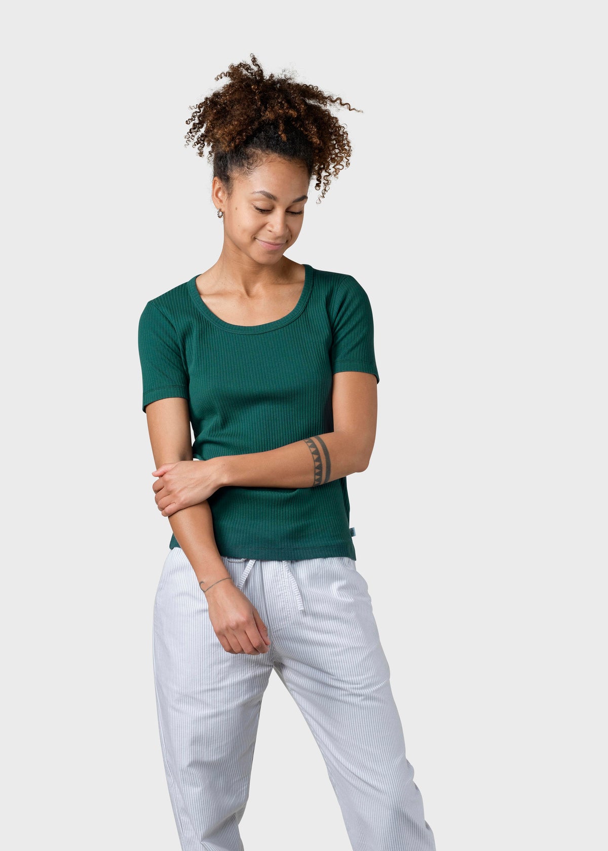 Klitmøller Collective ApS Rib tee OCS T-Shirts Moss Green