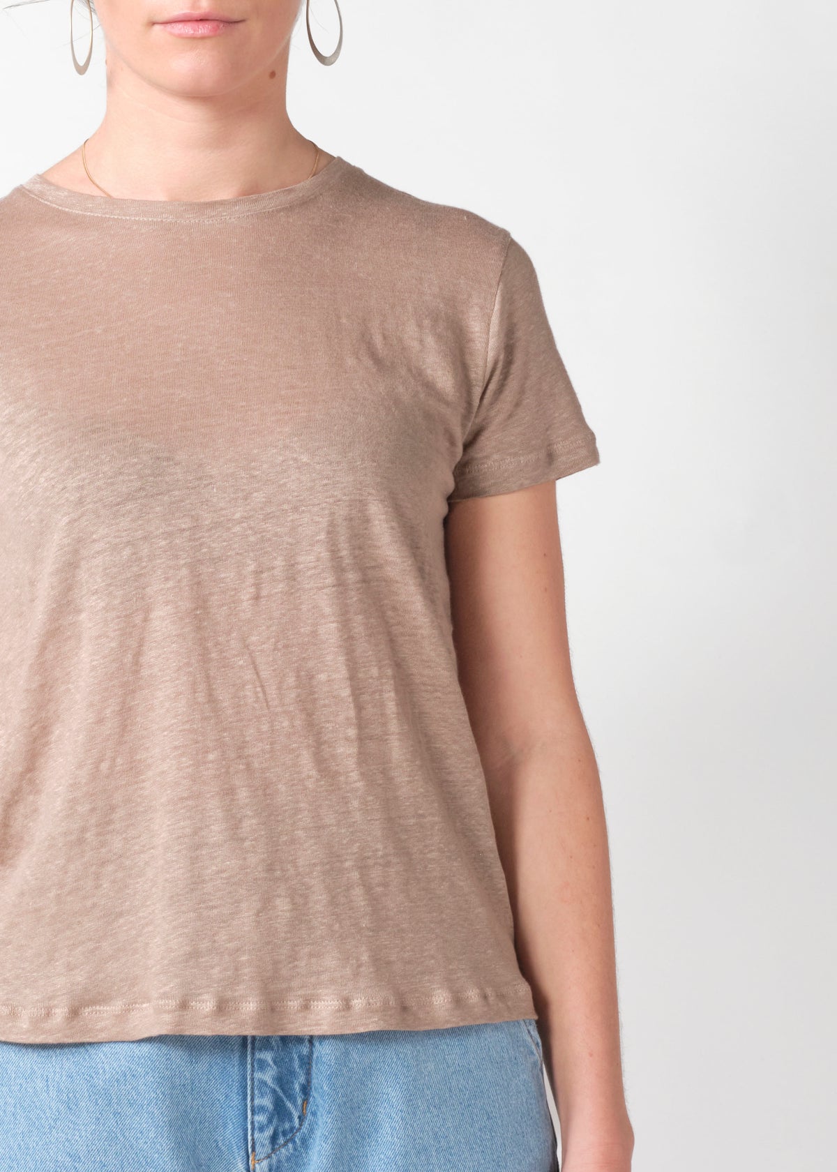 Klitmøller Collective ApS Rikke linen tee T-Shirts Cashew