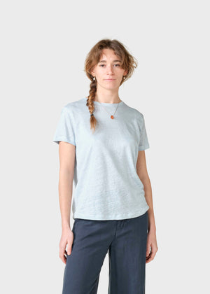Klitmøller Collective ApS Rikke linen tee T-Shirts Light blue