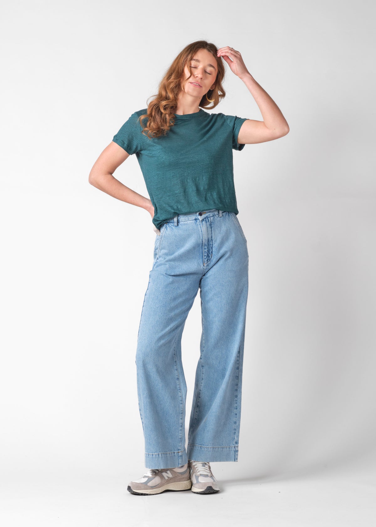 Klitmøller Collective ApS Rikke linen tee T-Shirts Moss Green