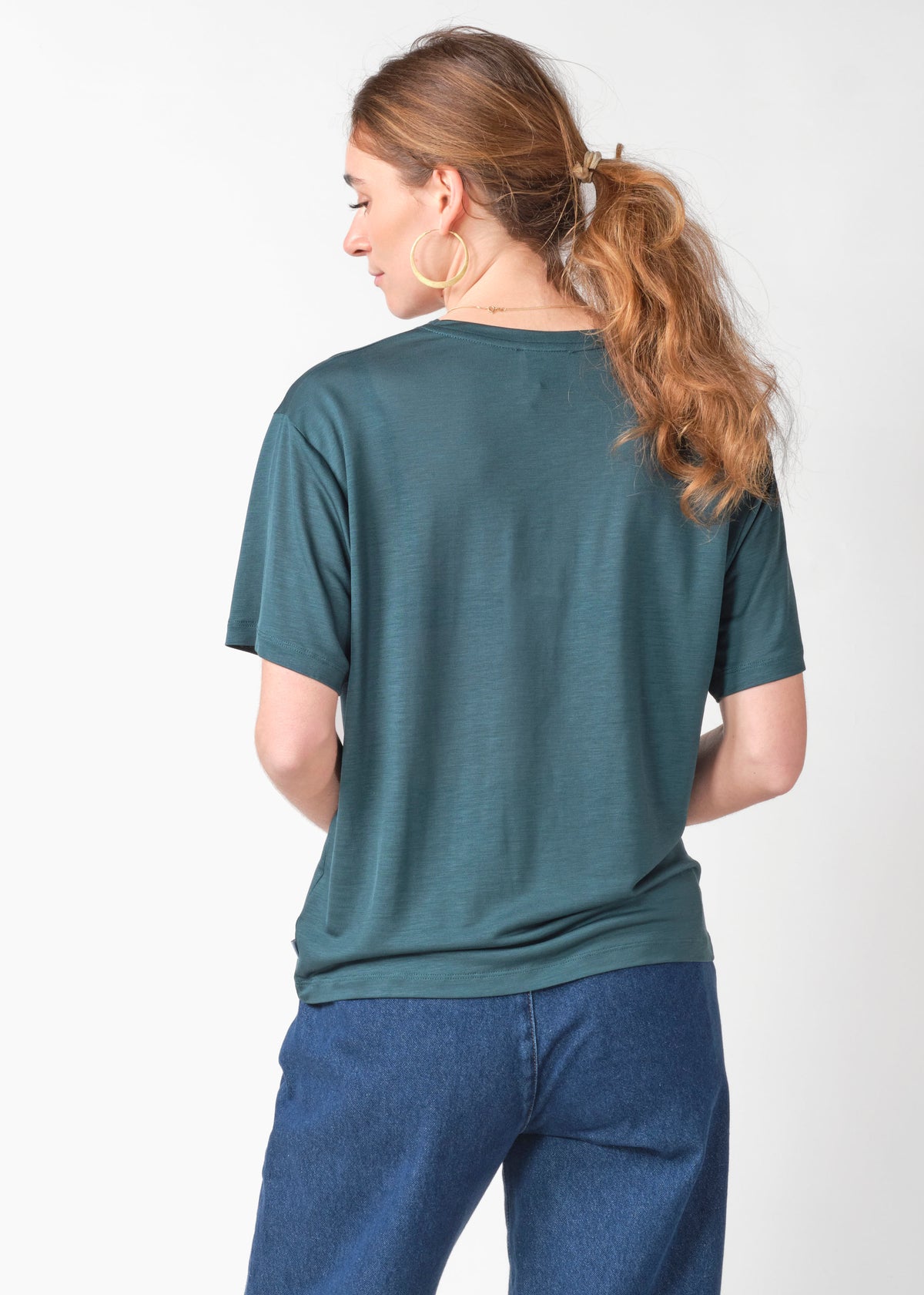 Klitmøller Collective ApS Rose lyocell tee T-Shirts Moss Green