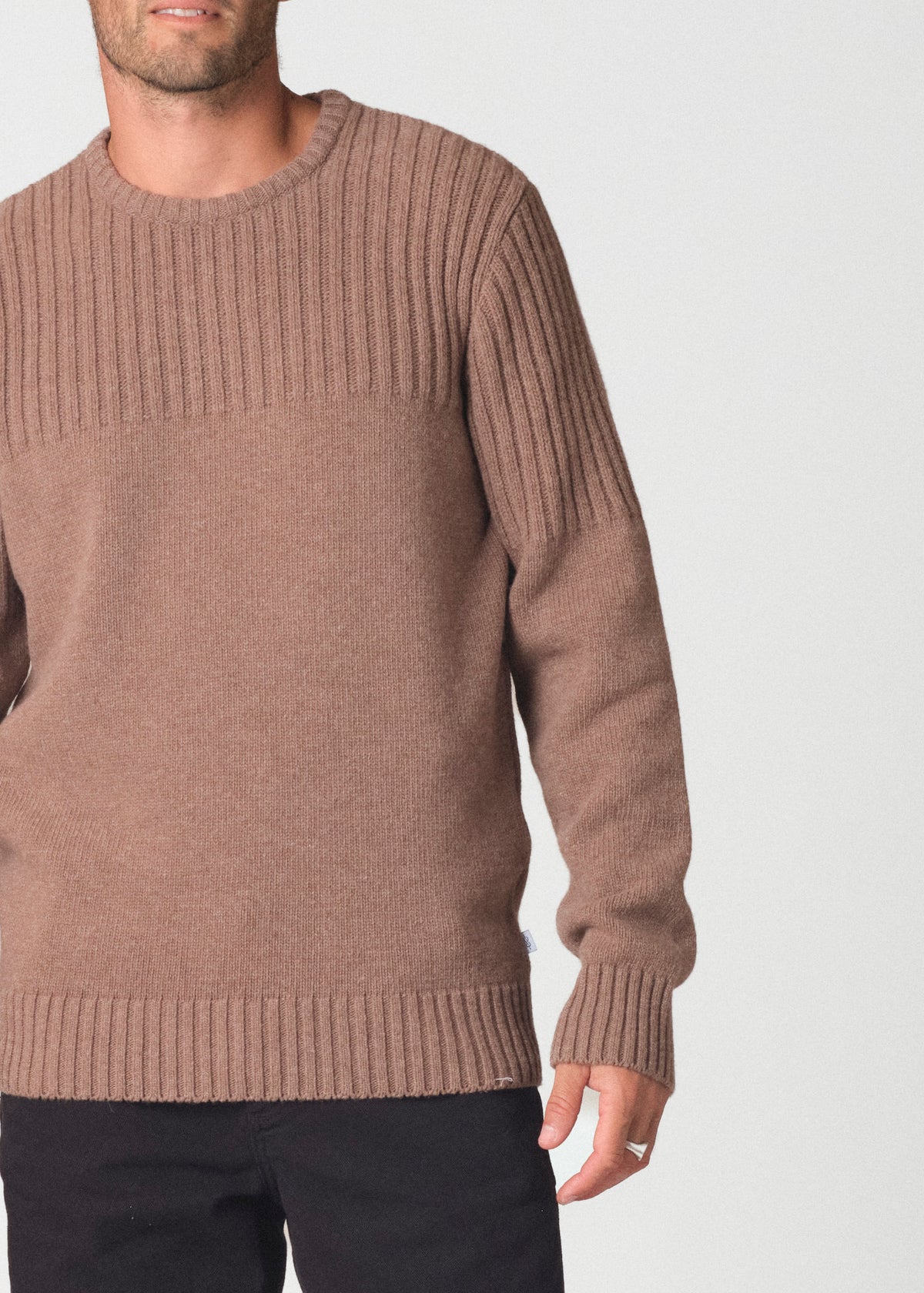 Klitmøller Collective ApS Søren knit Knitted sweaters Cashew