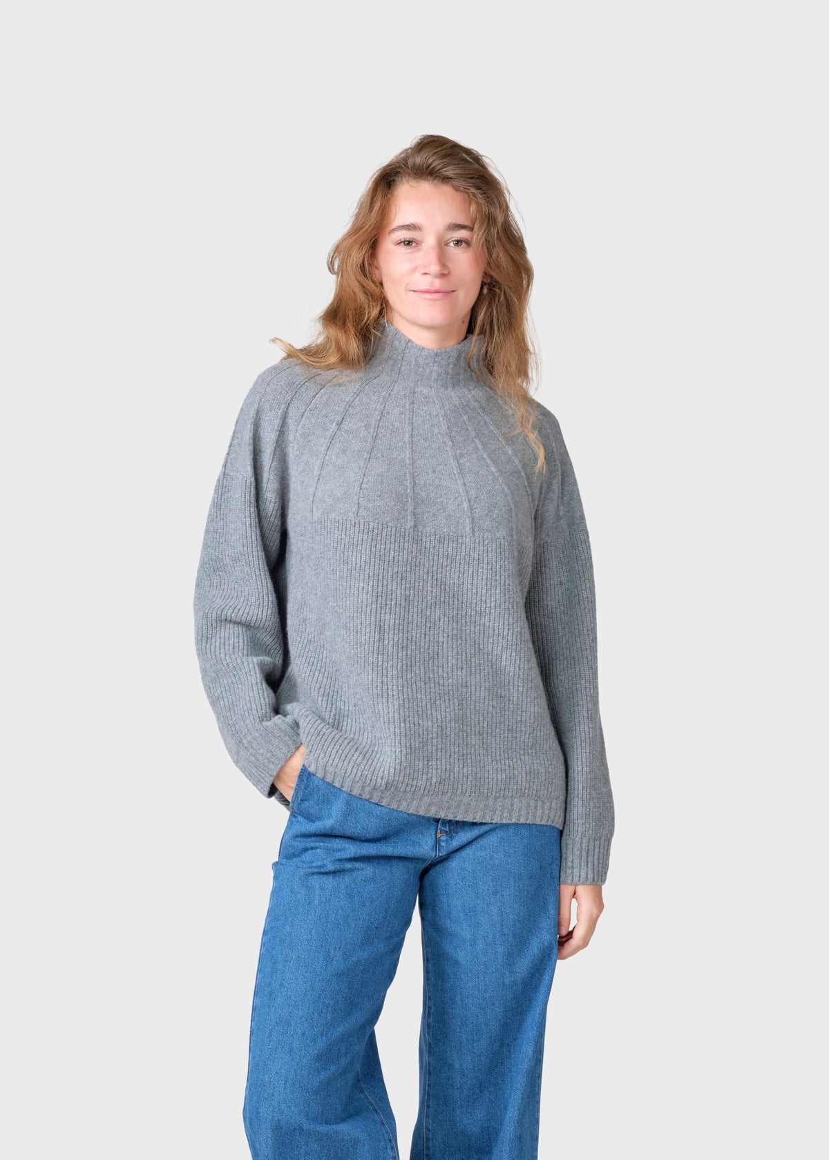 Klitmøller Collective ApS Stella knit Knitted sweaters Light grey