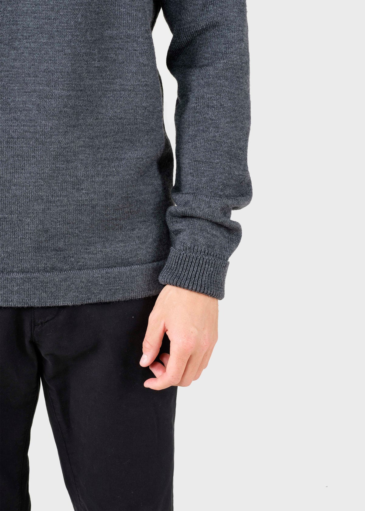 Klitmøller Collective ApS Thorvald knit Knitted sweaters Anthracite