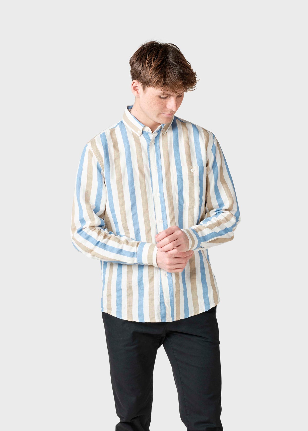 Klitmøller Collective ApS Valdis shirt Shirts Light blue/pastel sand