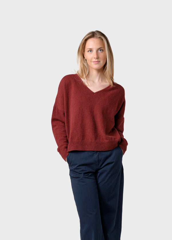 Klitmøller Collective ApS Vanessa knit  Knitted sweaters Clay red
