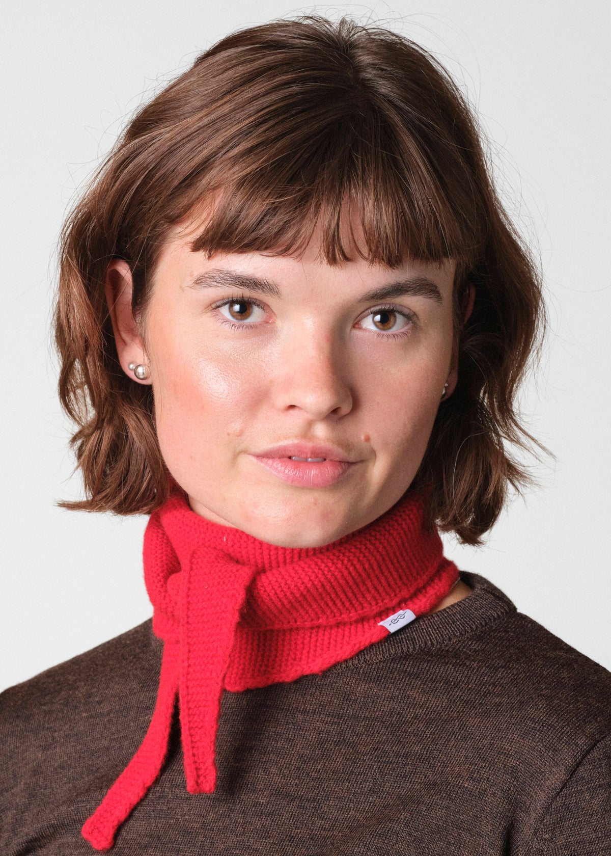 Klitmøller Collective ApS Violet small knit scarf Scarfs Red