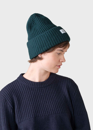 Klitmøller Collective ApS Wide rib beanie Beanies Moss Green