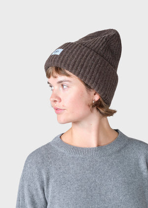 Klitmøller Collective ApS Wide rib beanie Beanies Taupe