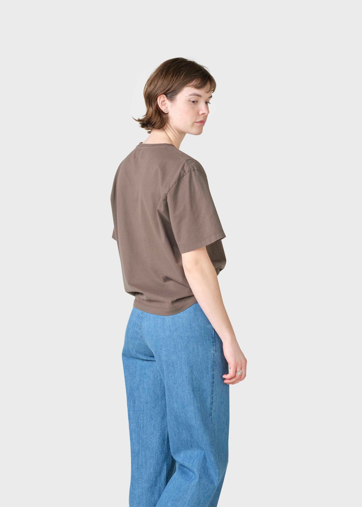 Klitmøller Collective ApS Womens boxy tee OCS T-Shirts Taupe