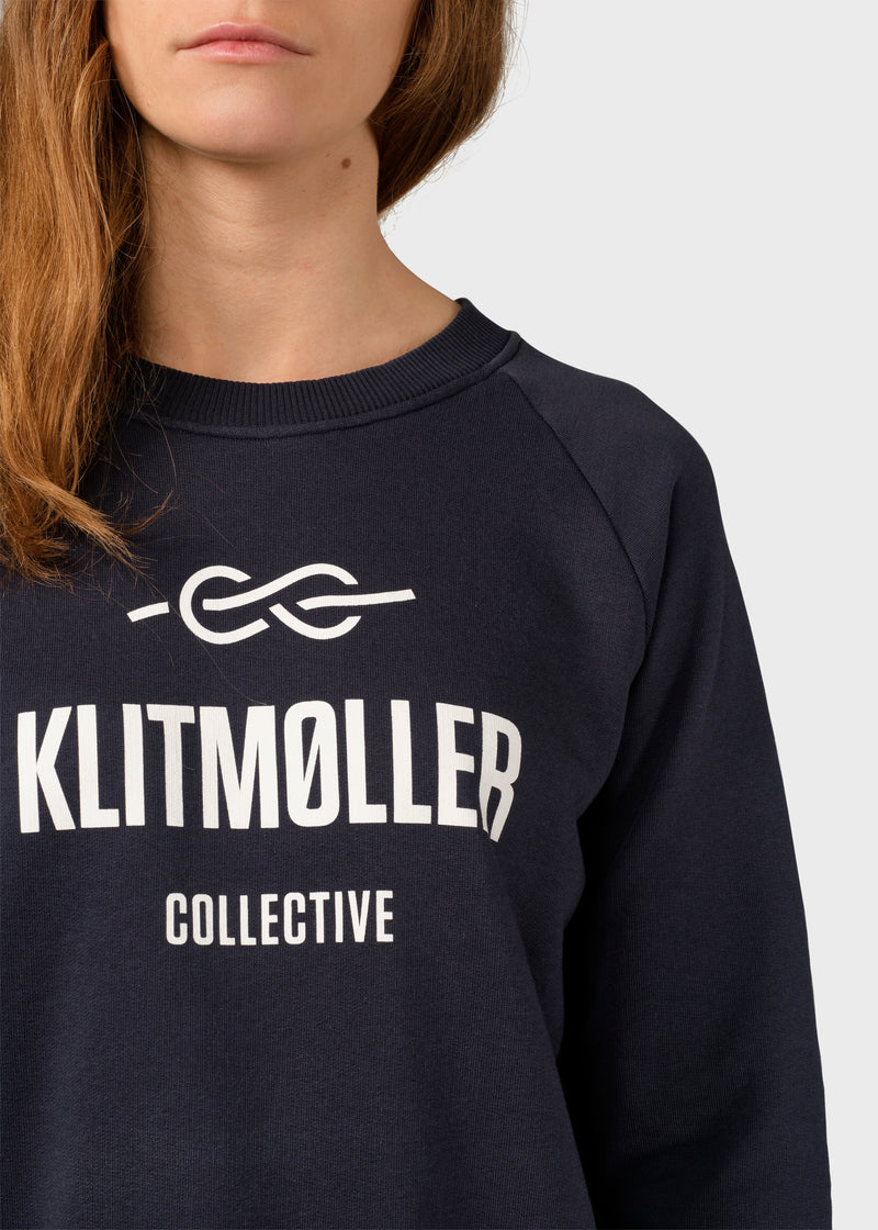 Klitmøller Collective ApS  Maja logo crew Sweatshirts Navy