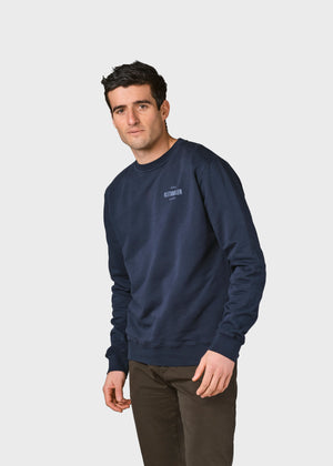 Klitmøller Collective ApS  Mens small logo crew Sweatshirts Navy