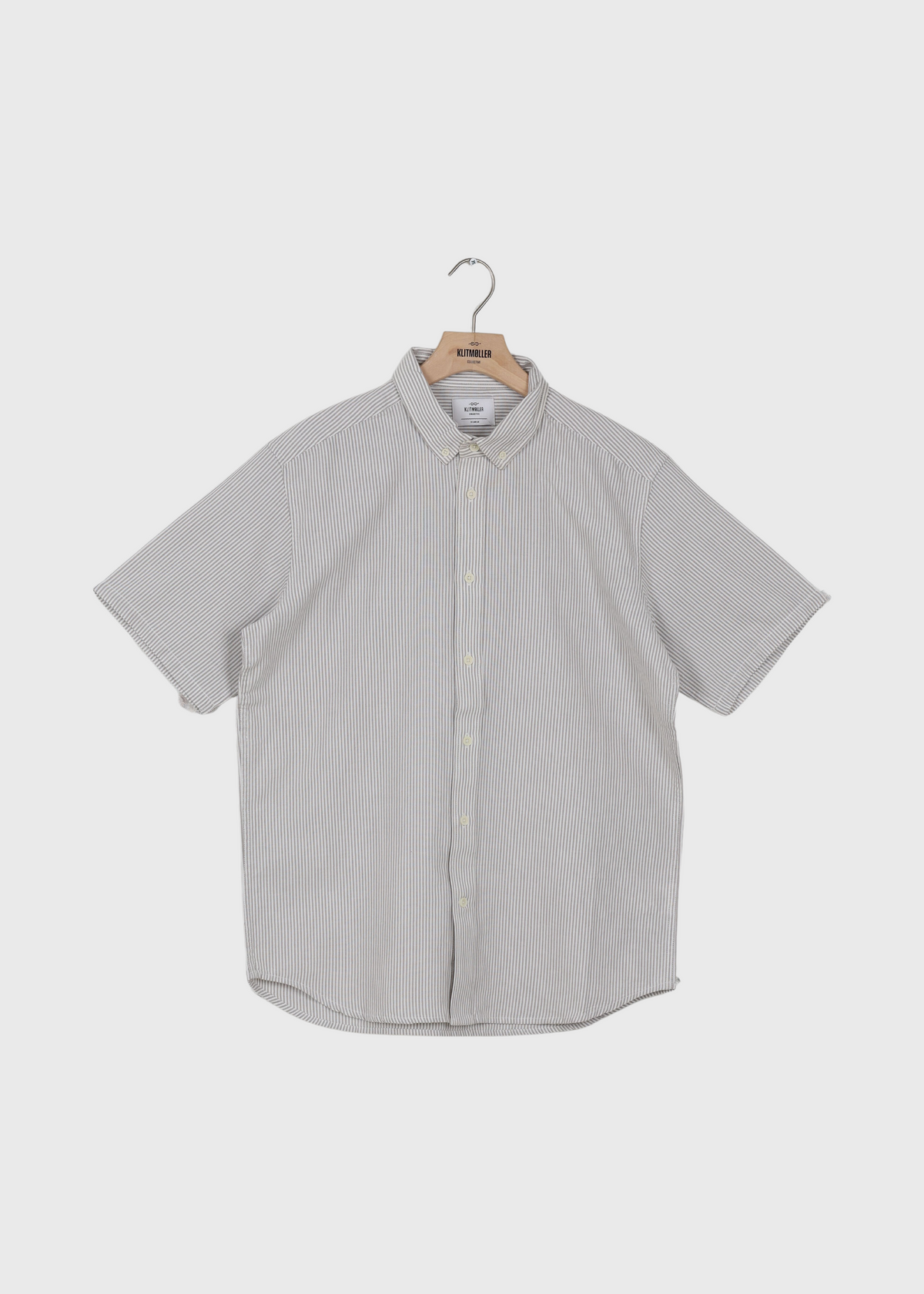 Re-Mix Benjamin striped shirt GOTS - White/sand