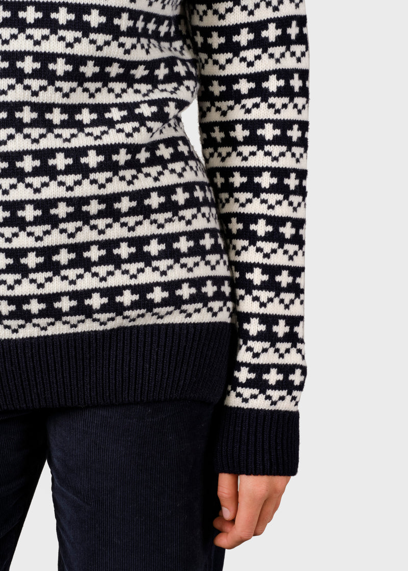 Klitmøller Collective ApS Ada knit Knitted sweaters Navy/cream