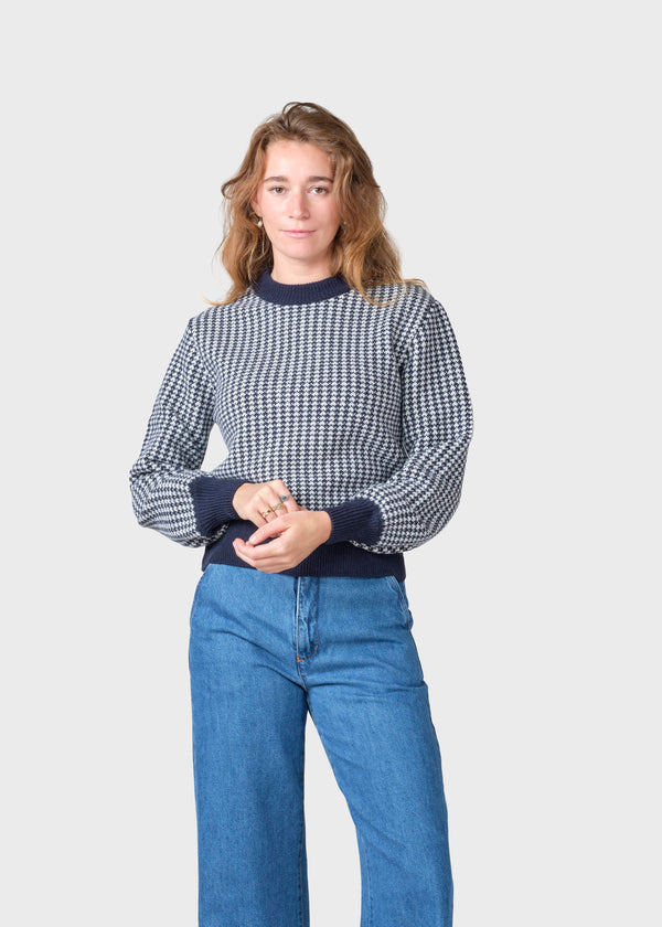 Klitmøller Collective ApS Agnes knit Knitted sweaters Navy/cream