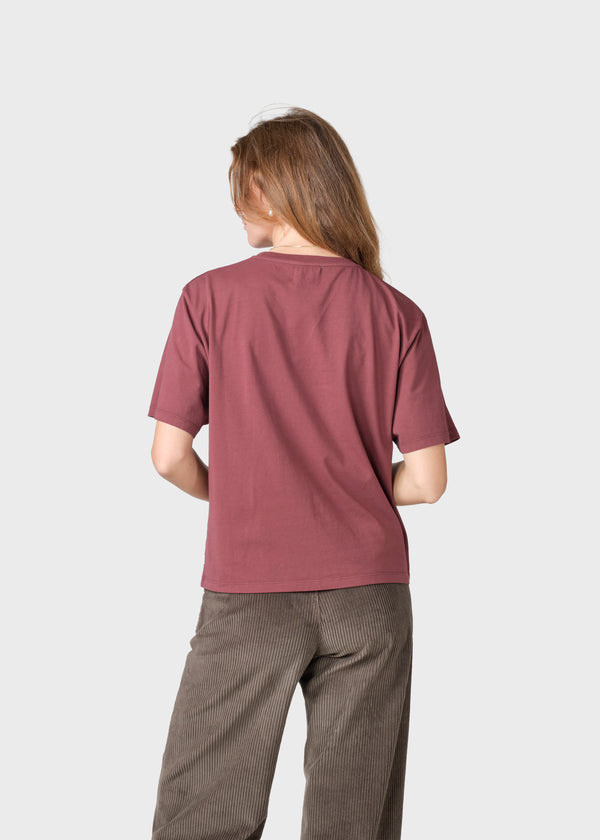 Klitmøller Collective ApS Agnes tee T-Shirts Burgundy/cream