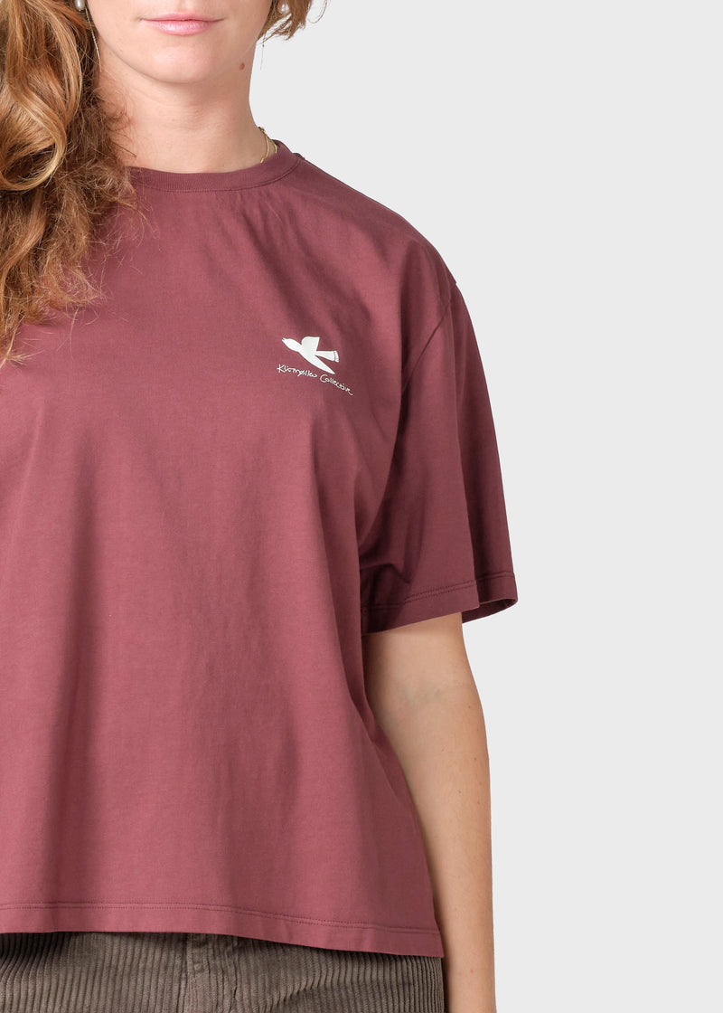 Klitmøller Collective ApS Agnes tee T-Shirts Burgundy/cream