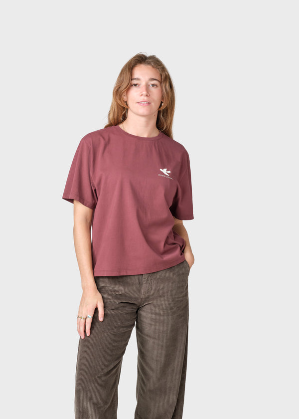 Klitmøller Collective ApS Agnes tee T-Shirts Burgundy/cream