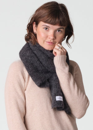 Klitmøller Collective ApS Alpaca scarf Beanies Black melange