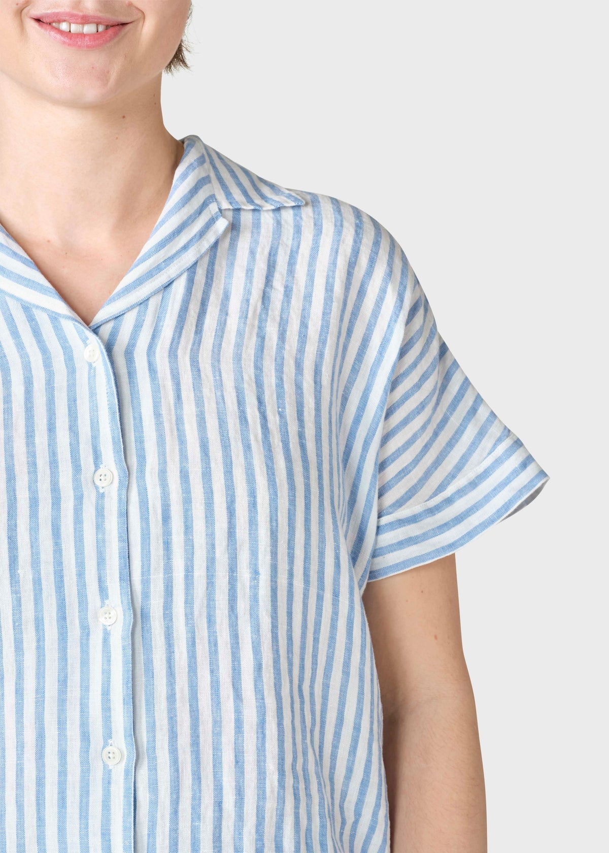 Klitmøller Collective ApS Amanda shirt  Shirts Cream/light blue