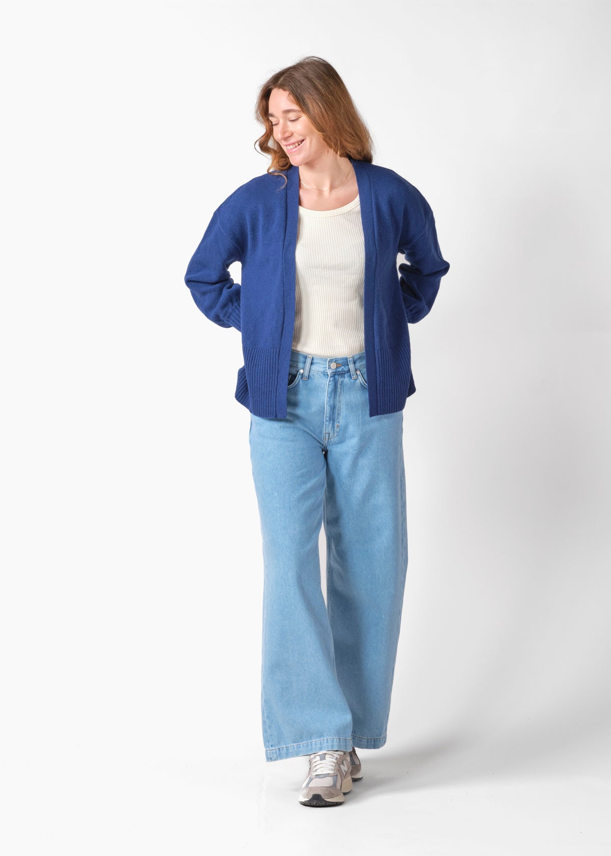 Klitmøller Collective ApS Annemarie cardigan knit Knitted sweaters Surf blue