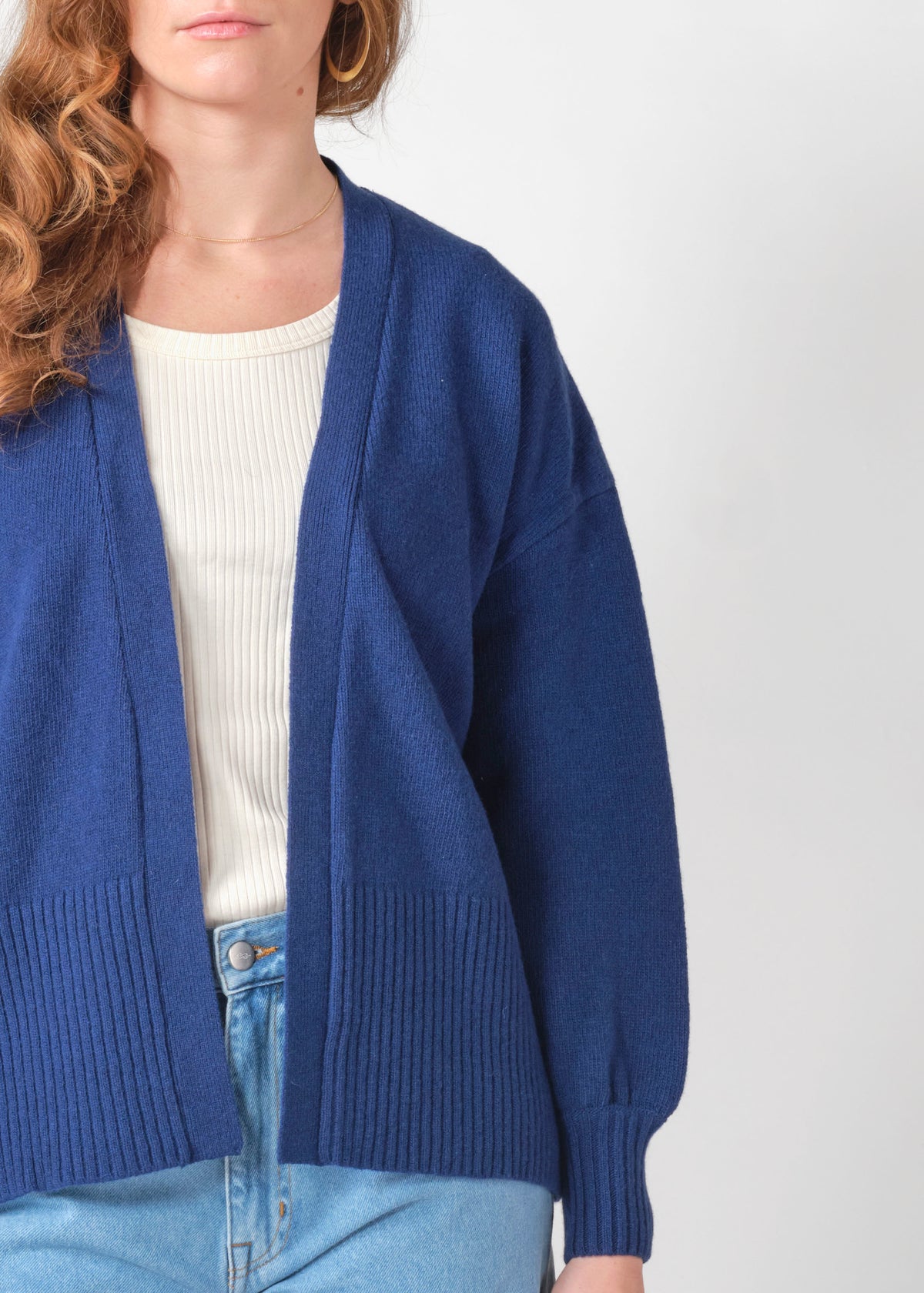 Klitmøller Collective ApS Annemarie cardigan knit Knitted sweaters Surf blue