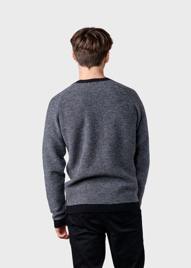 Klitmøller Collective ApS Arthur knit Knitted sweaters Black/light grey
