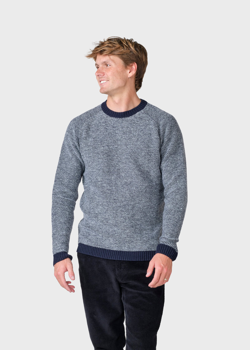 Klitmøller Collective ApS Arthur knit Knitted sweaters Navy/cream