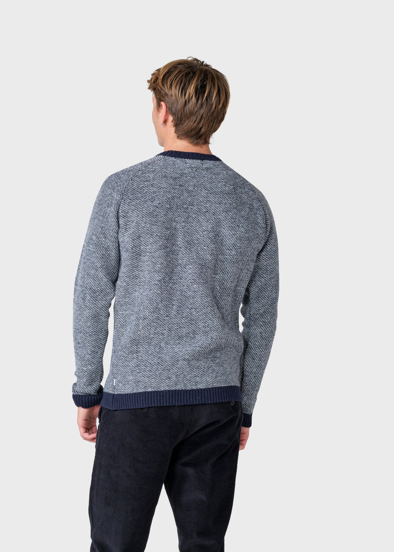 Klitmøller Collective ApS Arthur knit Knitted sweaters Navy/cream