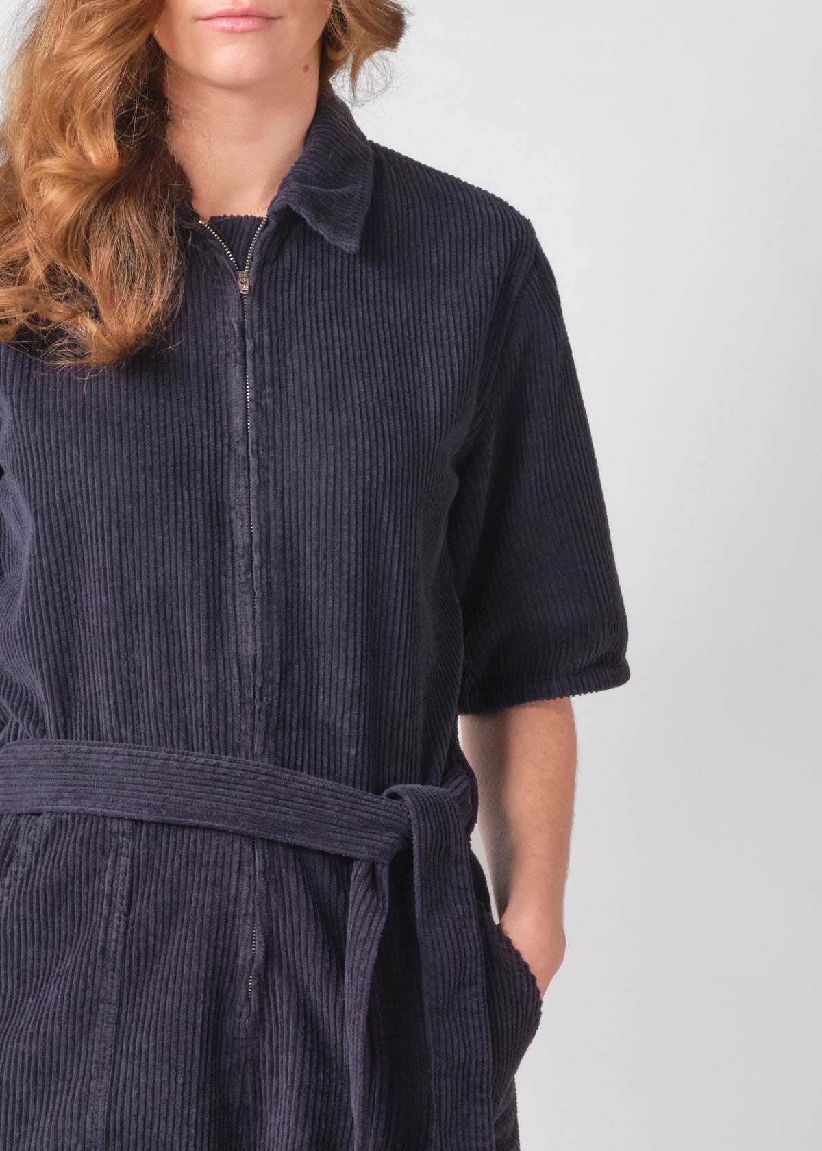 Klitmøller Collective ApS Asta cord jumpsuit GOTS Jumpsuits Navy