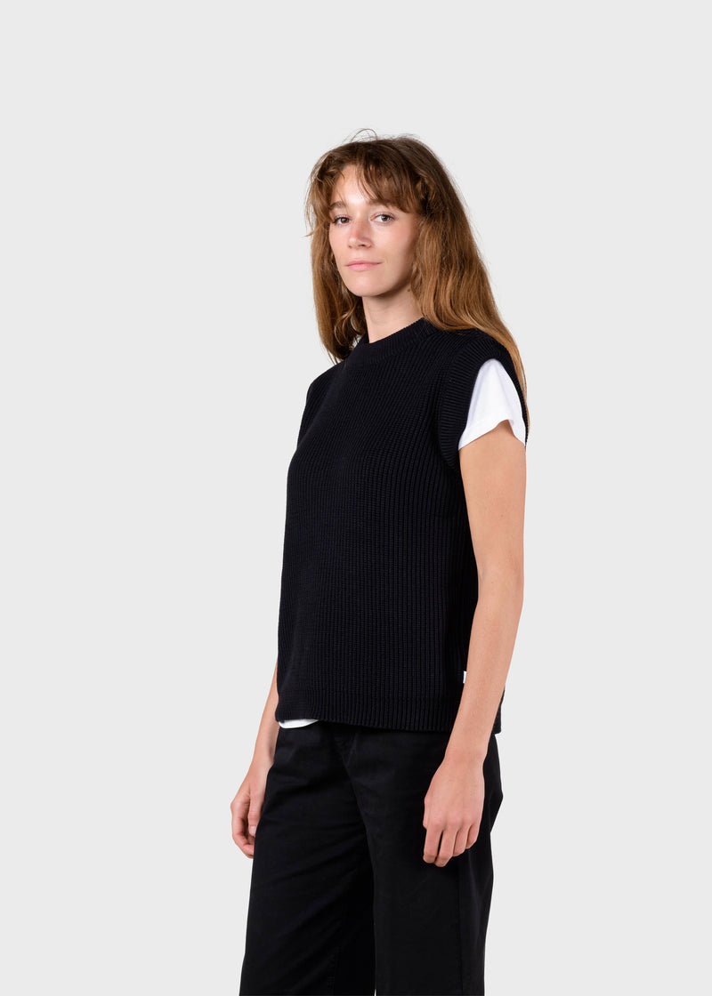 Klitmøller Collective ApS Aurora knit vest Knitted sweaters Black