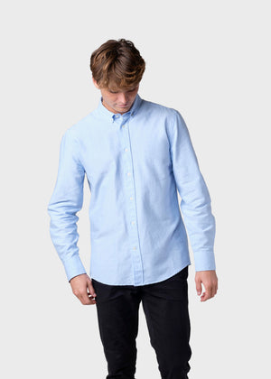 Klitmøller Collective ApS Basic shirt GOTS Shirts Blue melange