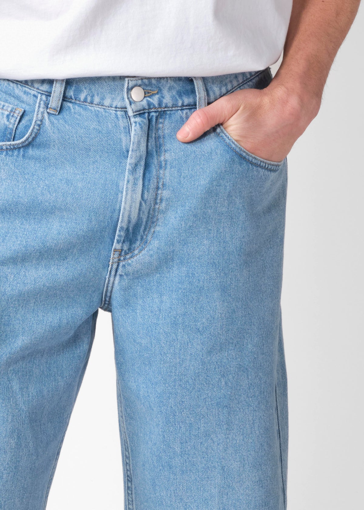 Klitmøller Collective ApS Bastian pants GOTS Pants Extra light blue stonewash
