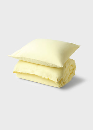 Klitmøller Collective Home Bed set - Plain - 140 x 220 + 80 x 80 Textiles Lemon sorbet