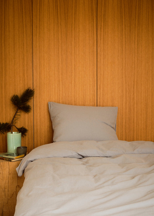 Klitmøller Collective Home Bed set - Plain - 140 x 220 + 80 x 80 Textiles Pastel grey
