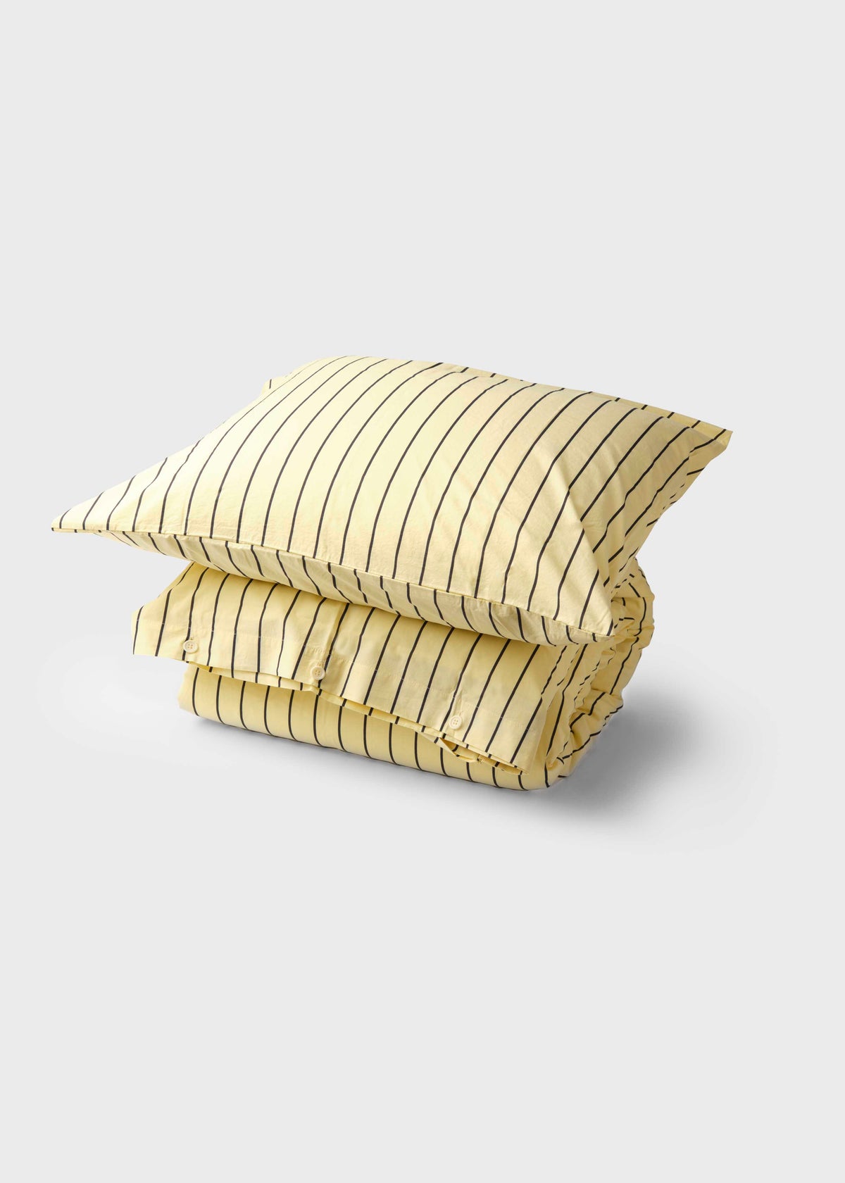 Klitmøller Collective Home Bed set - Striped - 140 x 200 + 60 x 70 Textiles Lemon sorbet/navy
