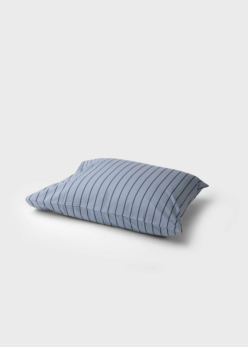 Klitmøller Collective Home Bed set - Striped - 140 x 200 + 60 x 70 Textiles Light blue/navy