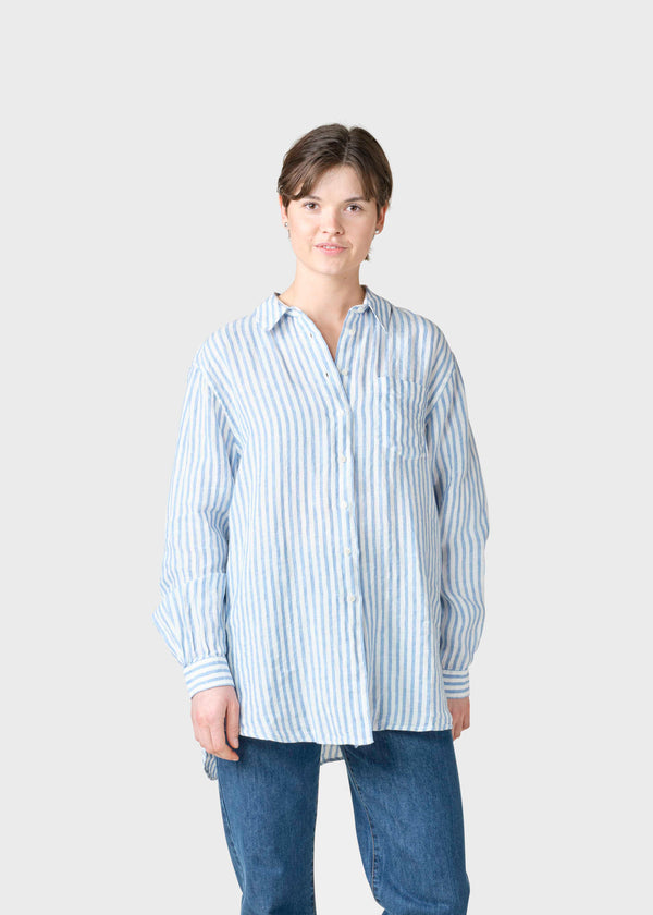 Klitmøller Collective ApS Belinda linen shirt  Shirts Cream/light blue
