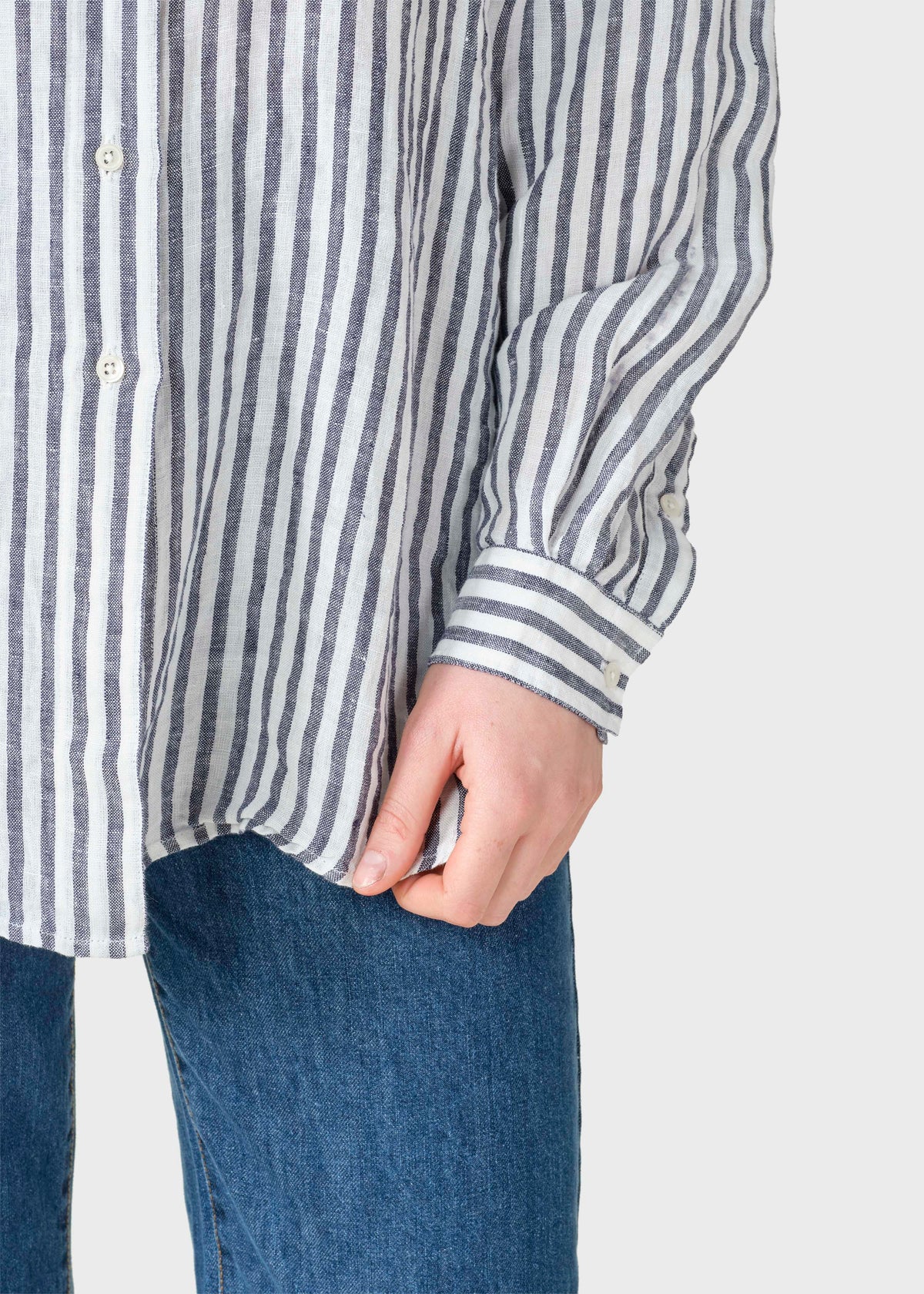 Klitmøller Collective ApS Belinda linen shirt  Shirts Cream/navy