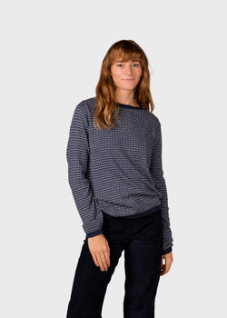 Klitmøller Collective ApS Silje knit Knitted sweaters Navy/cream