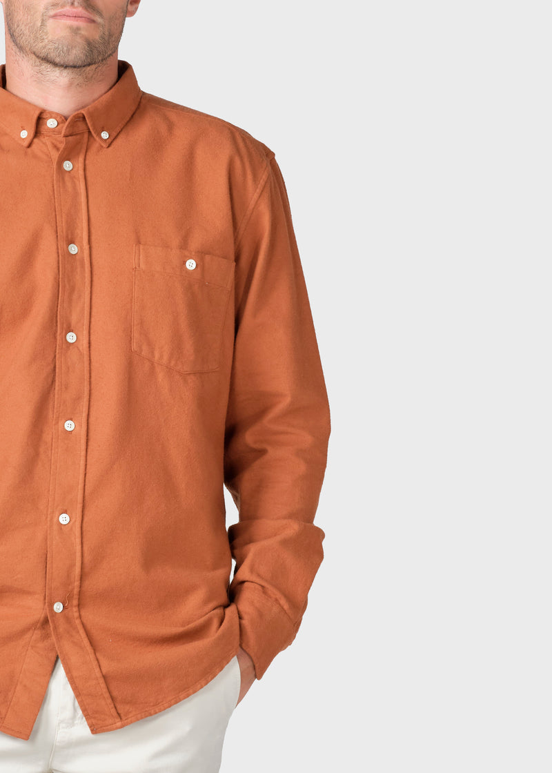 Klitmøller Collective ApS Benjamin flannel shirt Shirts Rust
