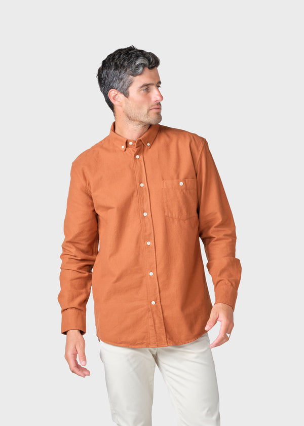 Klitmøller Collective ApS Benjamin flannel shirt Shirts Rust
